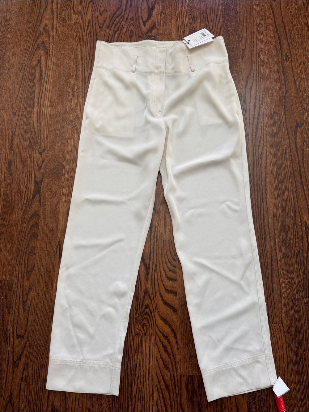 Theory Cream Straight-Leg Chinos Women